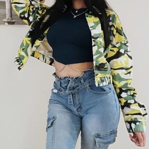 Cropped Camo Jacket